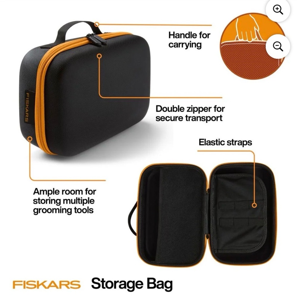New Fiskars Pet Grooming Tool Storage Bag, Organize Brushes, Clippers, Scissors - Picture 6 of 9